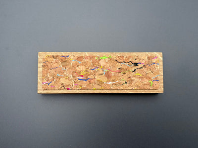 Handmade Oak & Rainbow Cork Magnetic Knife Rack
