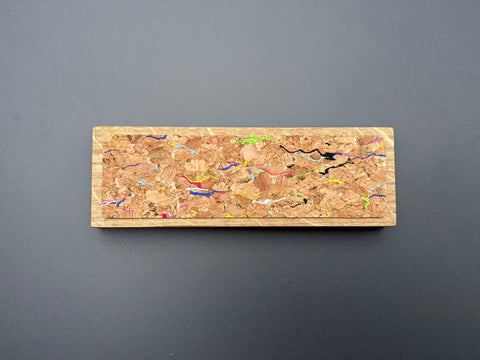 Handmade Oak & Rainbow Cork Magnetic Knife Rack