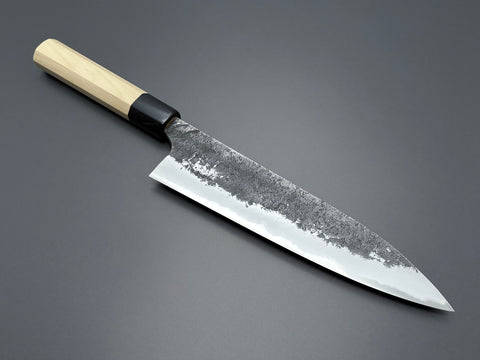 Naoki Mazaki White #2 Kurouchi Nashiji Gyuto 210mm