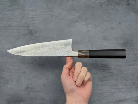 Masuda Yoshihide White #1 Twisted Damascus Gyuto 240mm