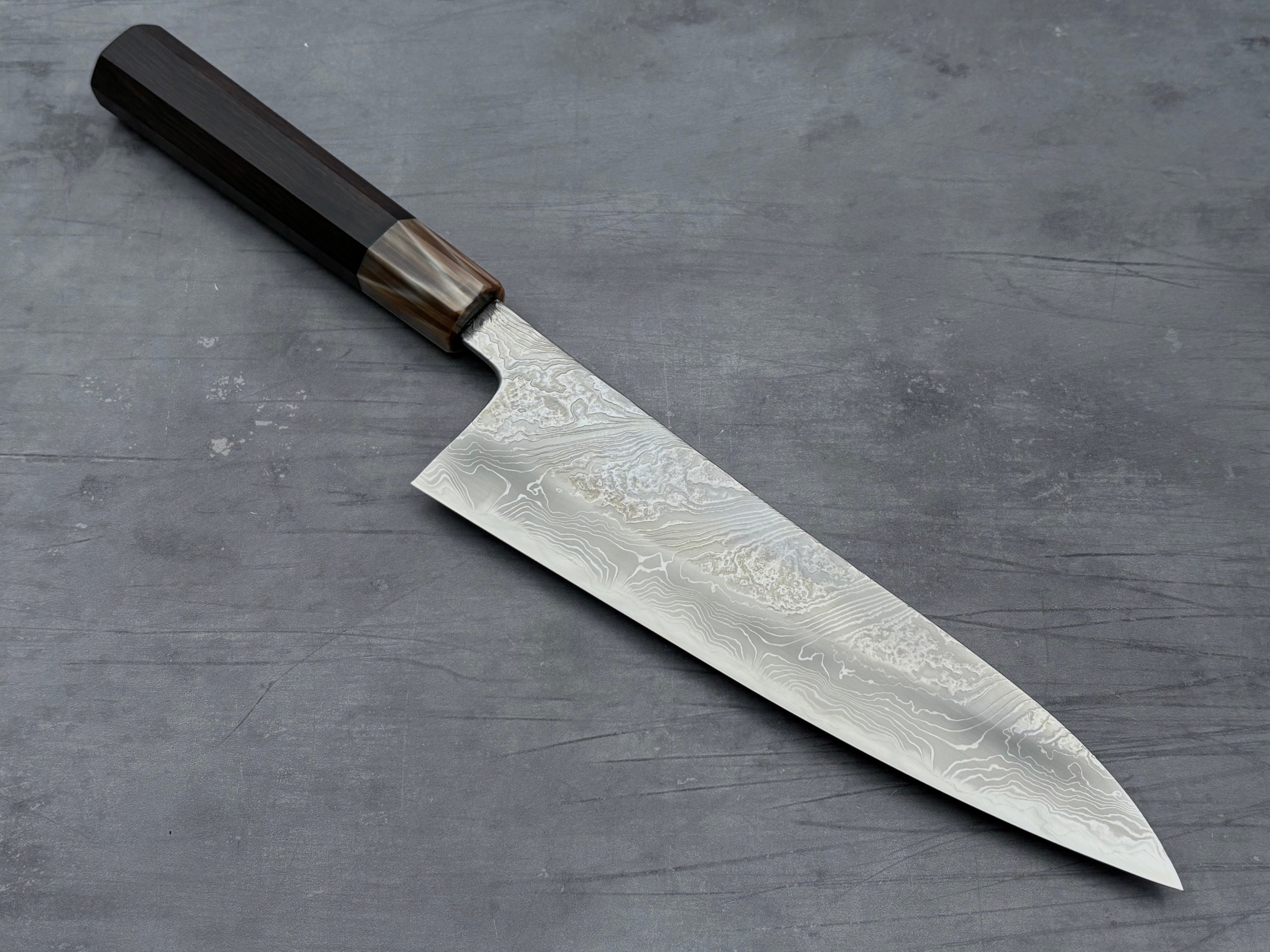 Masuda Yoshihide White #1 Twisted Damascus Gyuto 240mm