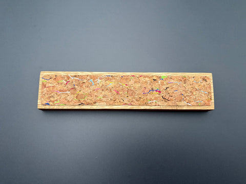 Handmade Oak & Rainbow Cork Magnetic Knife Rack