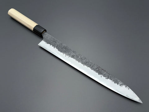 Naoki Mazaki White #2 Kurouchi Nashiji Sujihiki 300mm