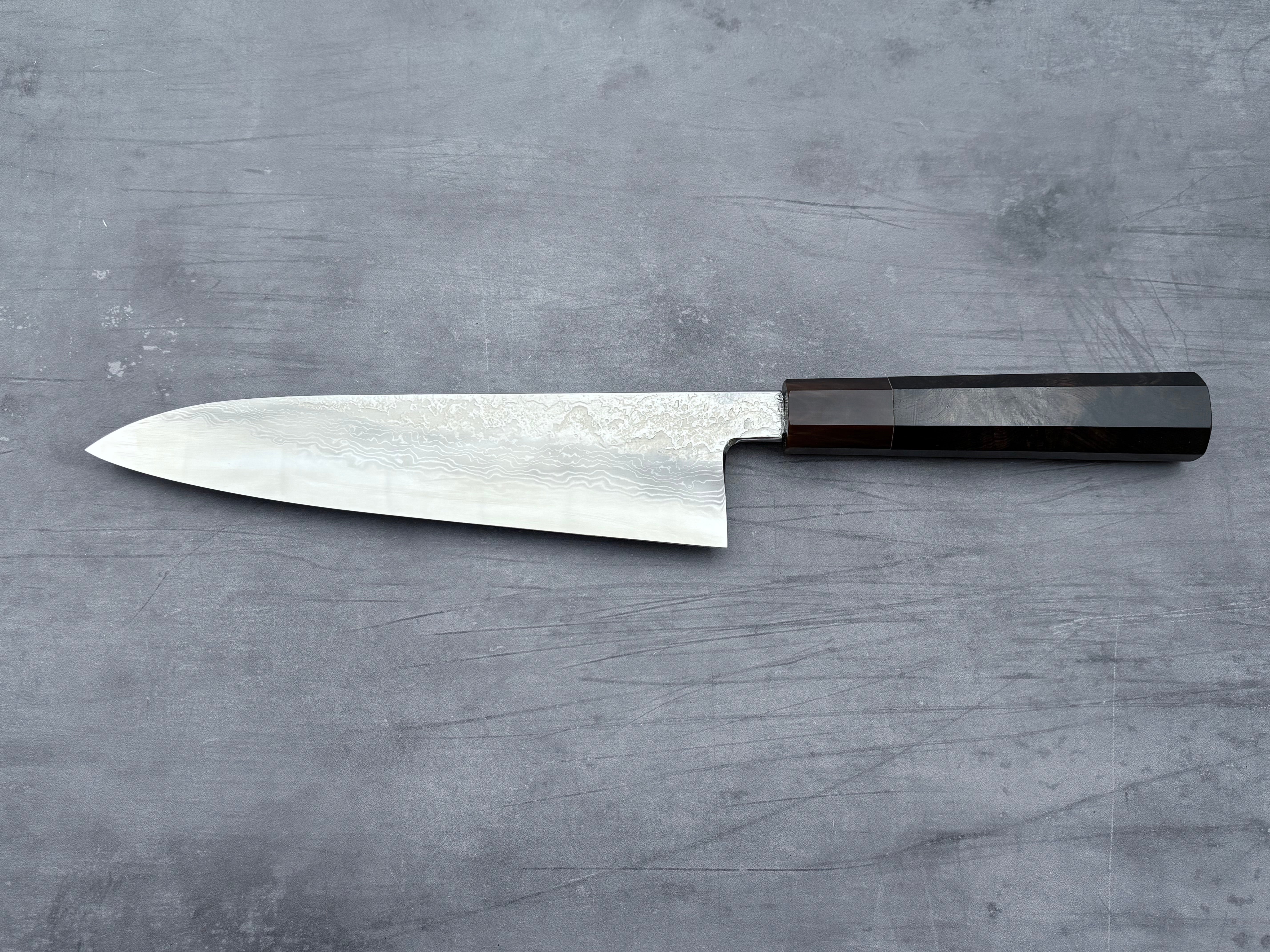 Masuda Yoshihide Blue #1 Damascus Gyuto 210mm