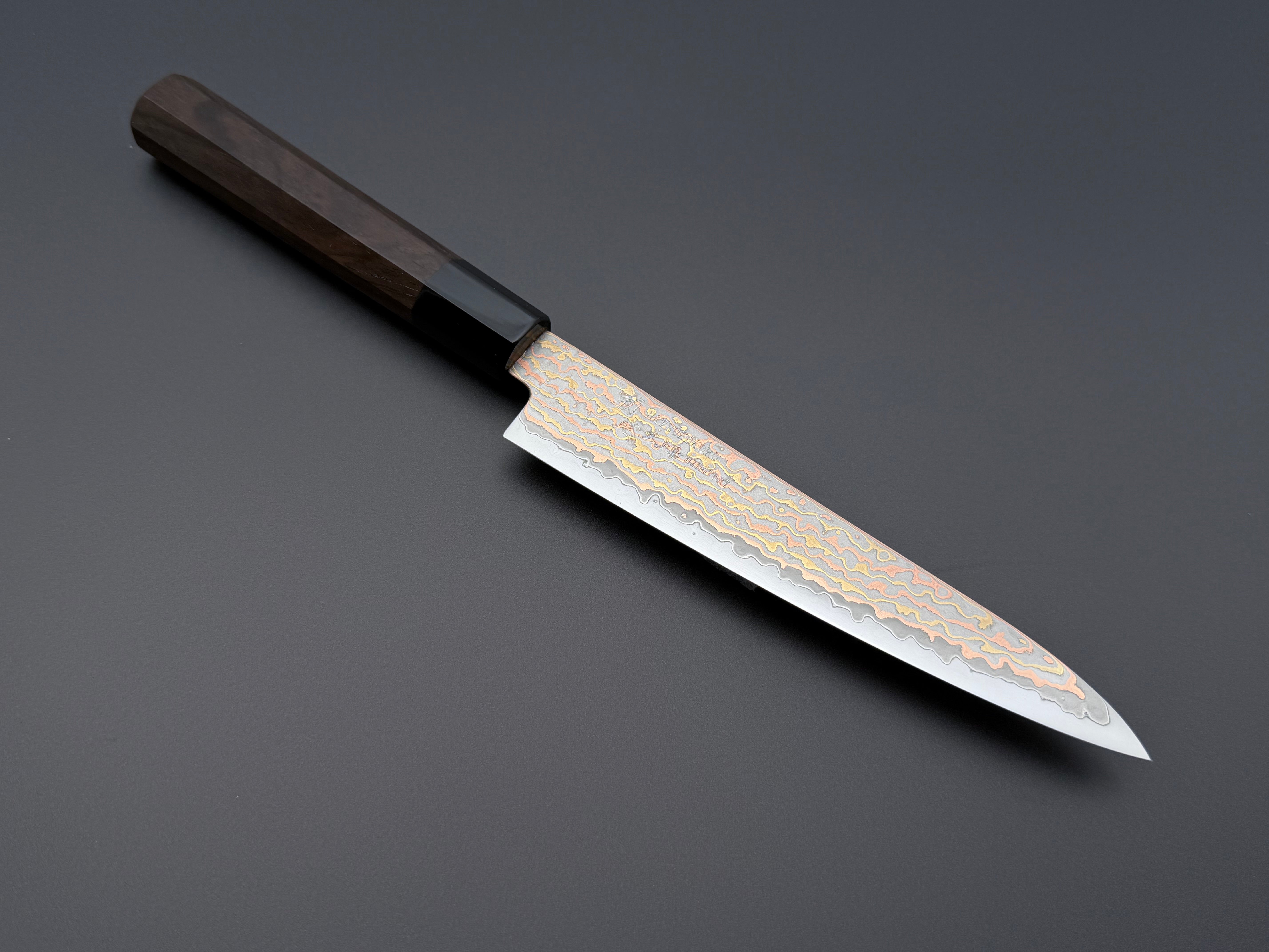 Hatsukokoro Hinotori V-Toku2 Rainbow Damascus Petty 150mm