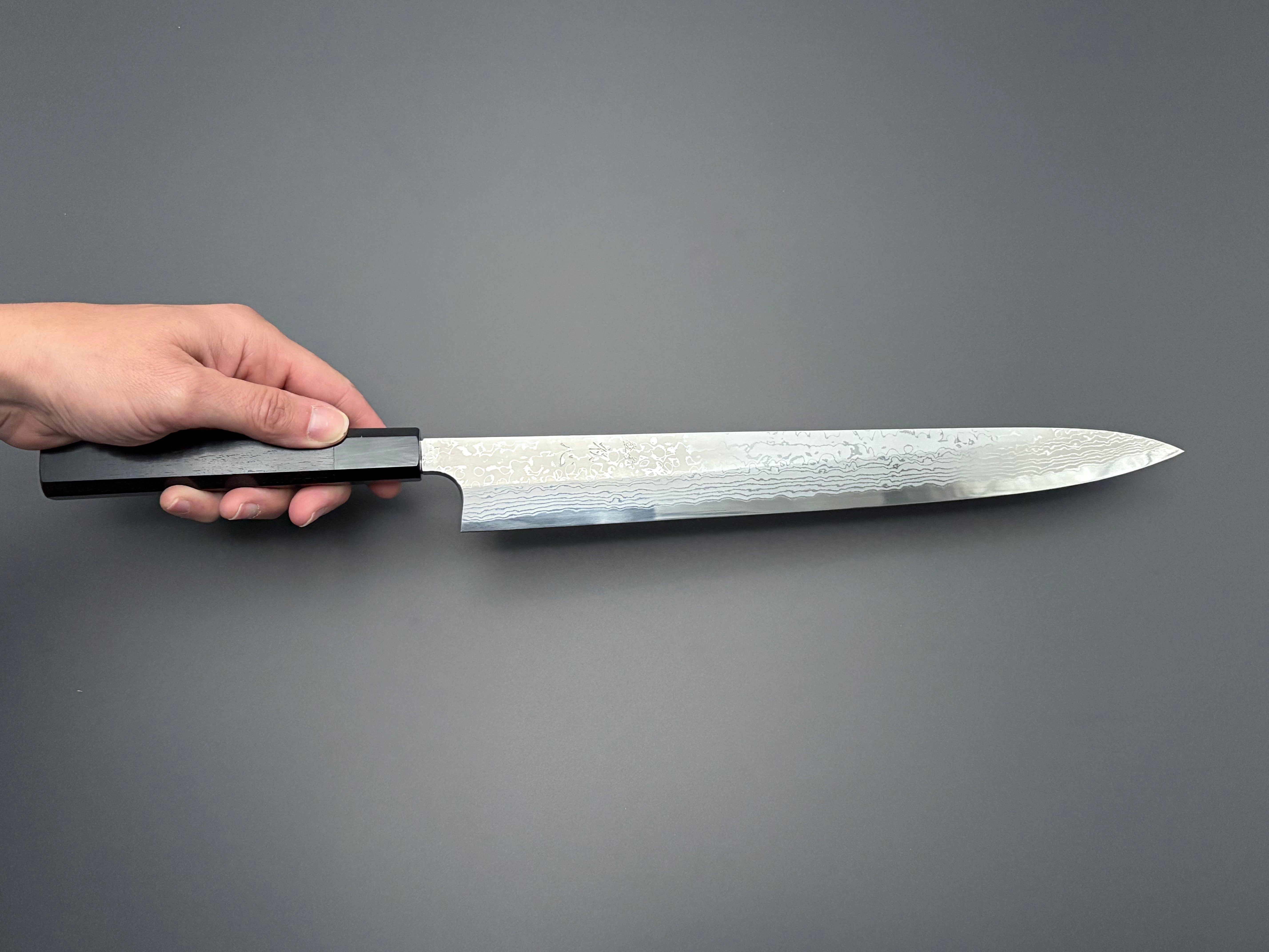 Yauji Yoshihiro Blue #2 Damascus Yanagiba 330mm