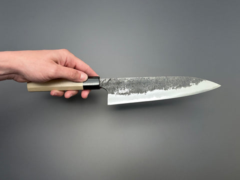 Naoki Mazaki White #2 Kurouchi Nashiji Gyuto 210mm