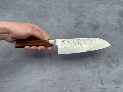 Ono Knife - Suzukaze SG2 Damascus Santoku
