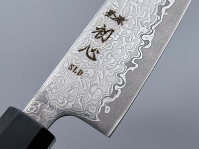 Hatsukokoro Hikari SLD Kurozome Damascus Petty 130mm