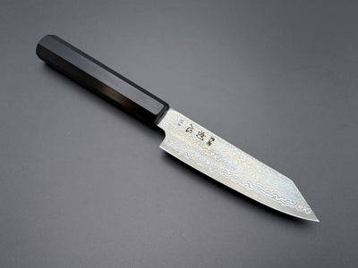 Hatsukokoro Hikari SLD Kurozome Damascus Kiritsuke Petty 125mm