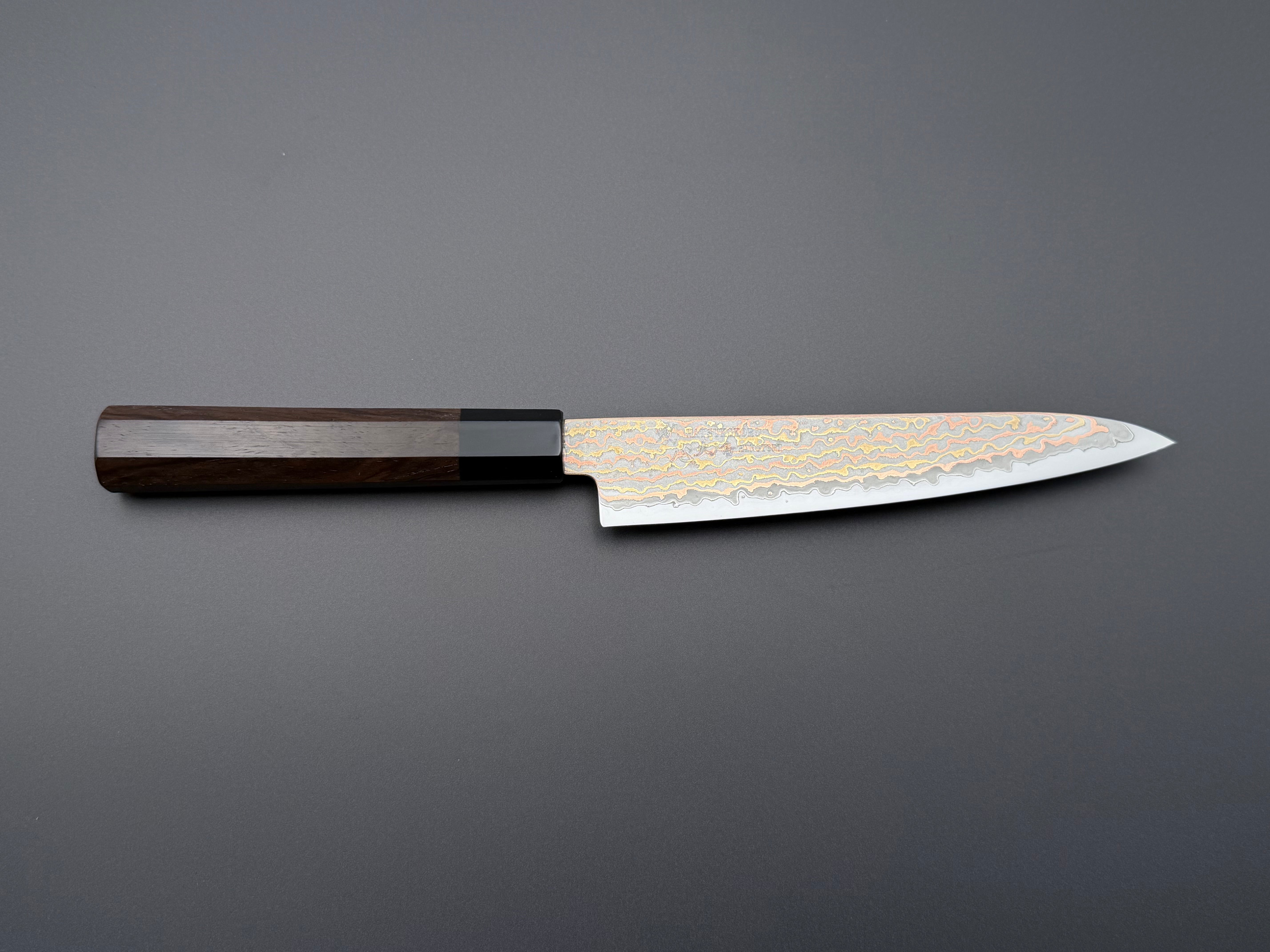 Hatsukokoro Hinotori V-Toku2 Rainbow Damascus Petty 150mm