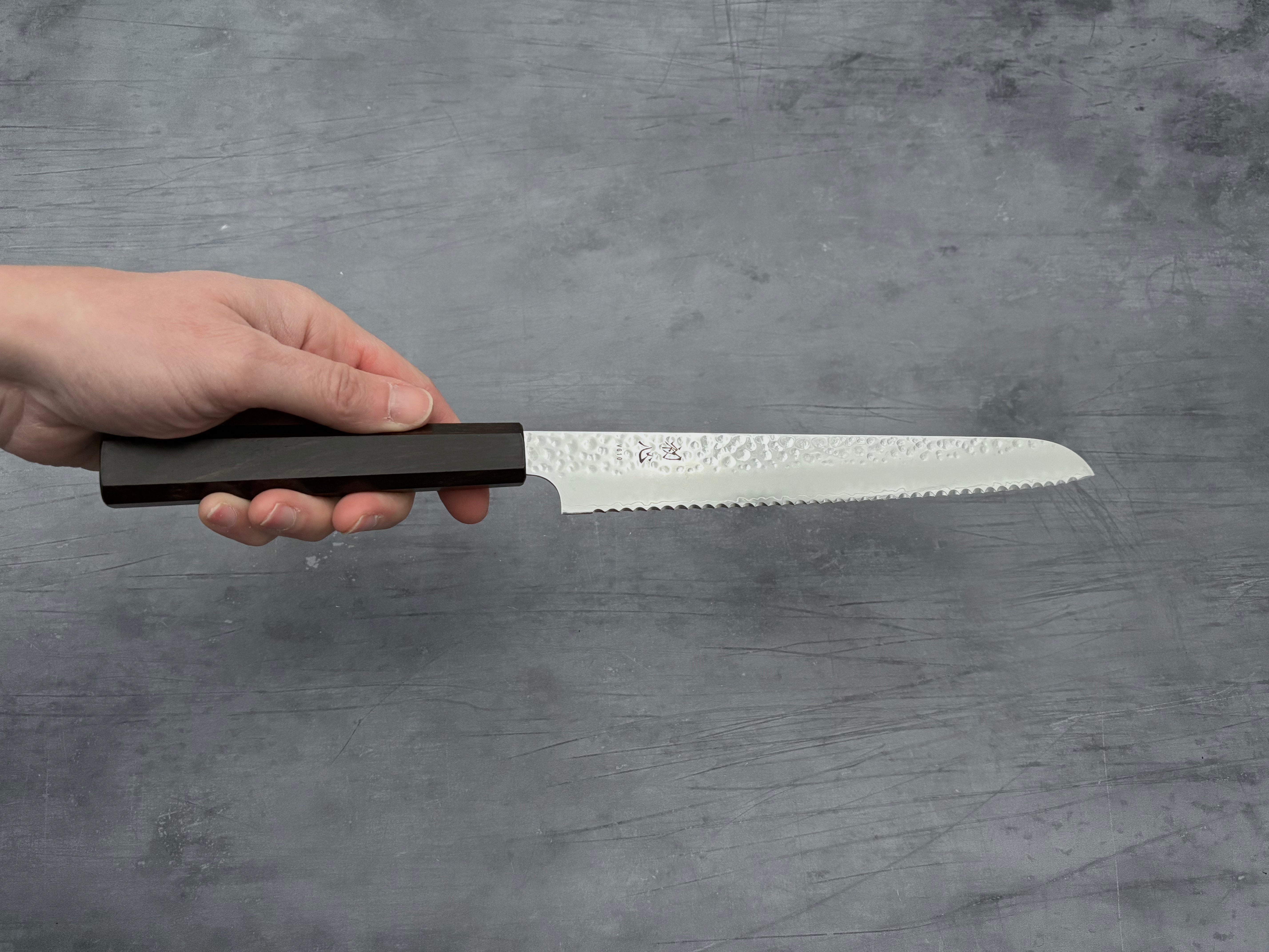 Hatsukokoro Hayabusa VG10 Tsuchime Bread Knife 210mm