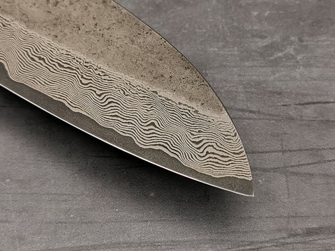 Nigara Hamono Silver 3 Damascus Santoku