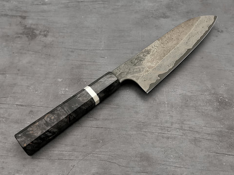 Nigara Hamono Silver 3 Damascus Santoku