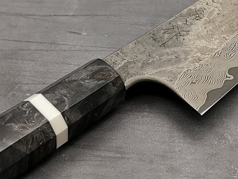 Nigara Hamono Silver 3 Damascus Santoku