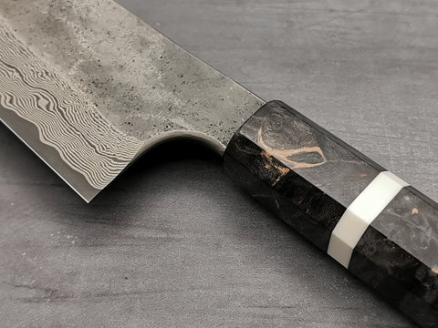 Nigara Hamono Silver 3 Damascus Santoku