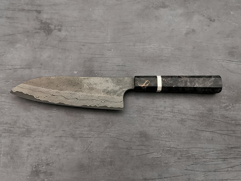 Nigara Hamono Silver 3 Damascus Santoku