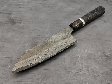 Nigara Hamono Silver 3 Damascus Santoku