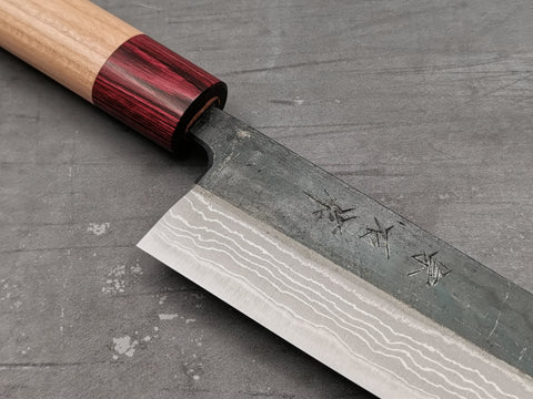 Muneishi Aogami Damascus Kiritsuke Gyuto 210mm