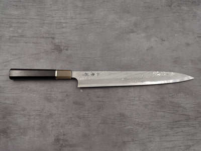 Nigara Hamono Blue #2 Twisted Damascus Yanagiba 300mm