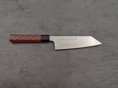 Takeshi Saji VG10 Rainbow Damascus Kengata Santoku