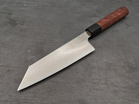 Takeshi Saji VG10 Rainbow Damascus Kengata Santoku