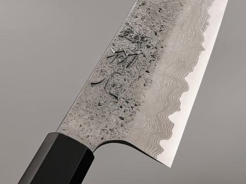 Hatsukokoro Blue #2 Damascus Bunka