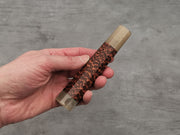 Snakewood with double white buffalo horn
