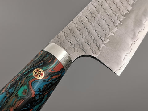 Nigara Hamono SG2 Tsuchime Bunka with Turquoise Handle