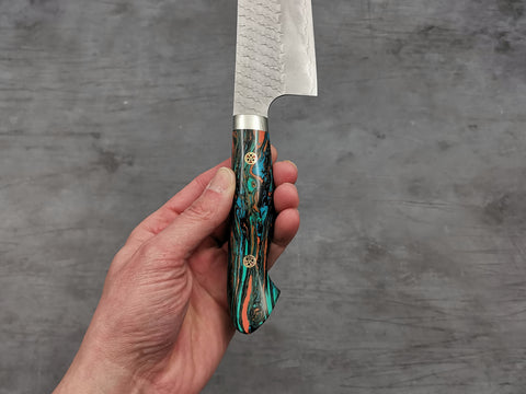 Nigara Hamono SG2 Tsuchime Bunka with Turquoise Handle