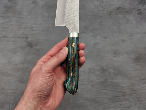 Nigara Hamono SG2 Tsuchime Bunka with Turquoise Handle