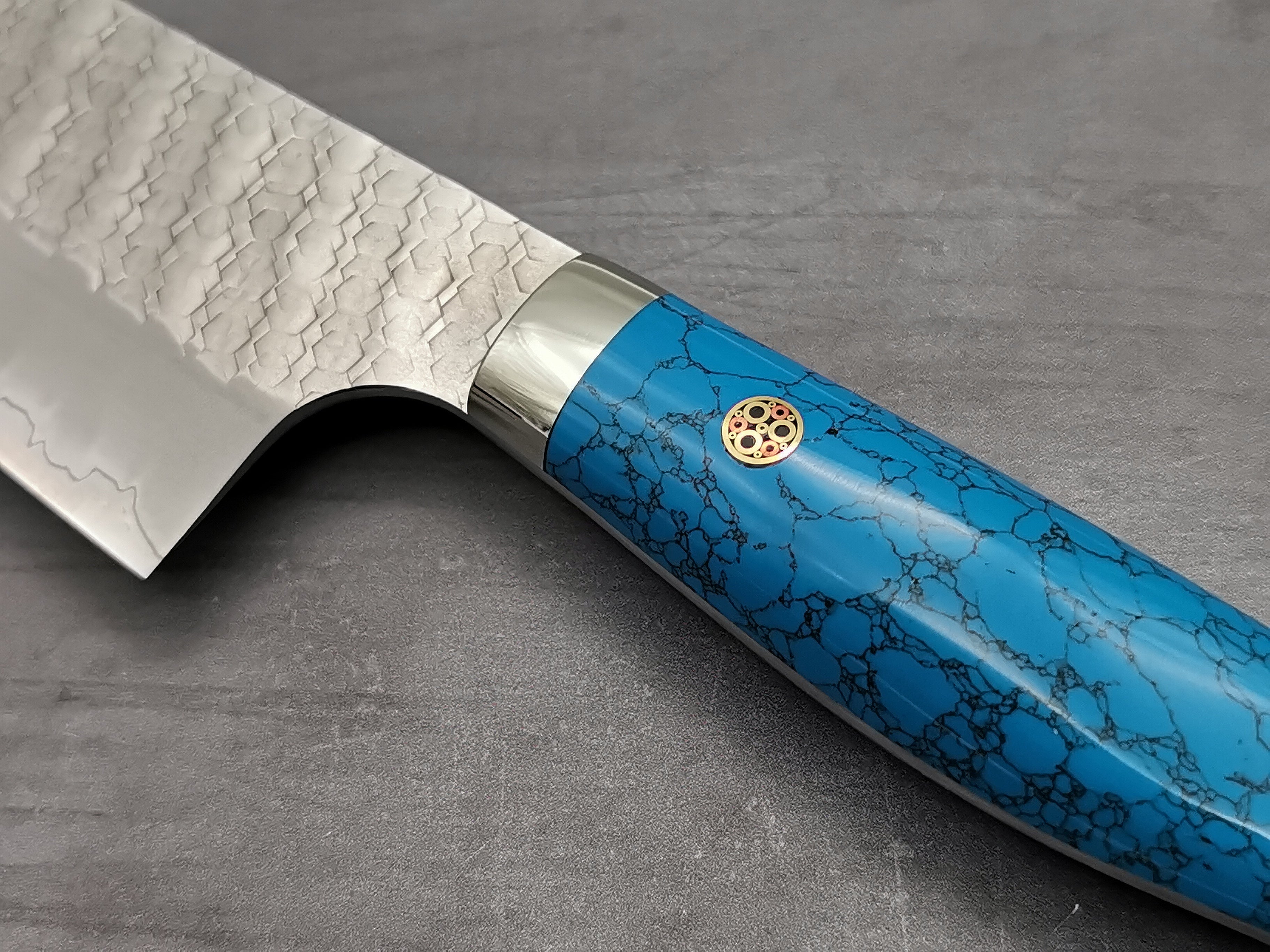 Nigara Hamono SG2 Tsuchime Bunka with Turquoise Handle