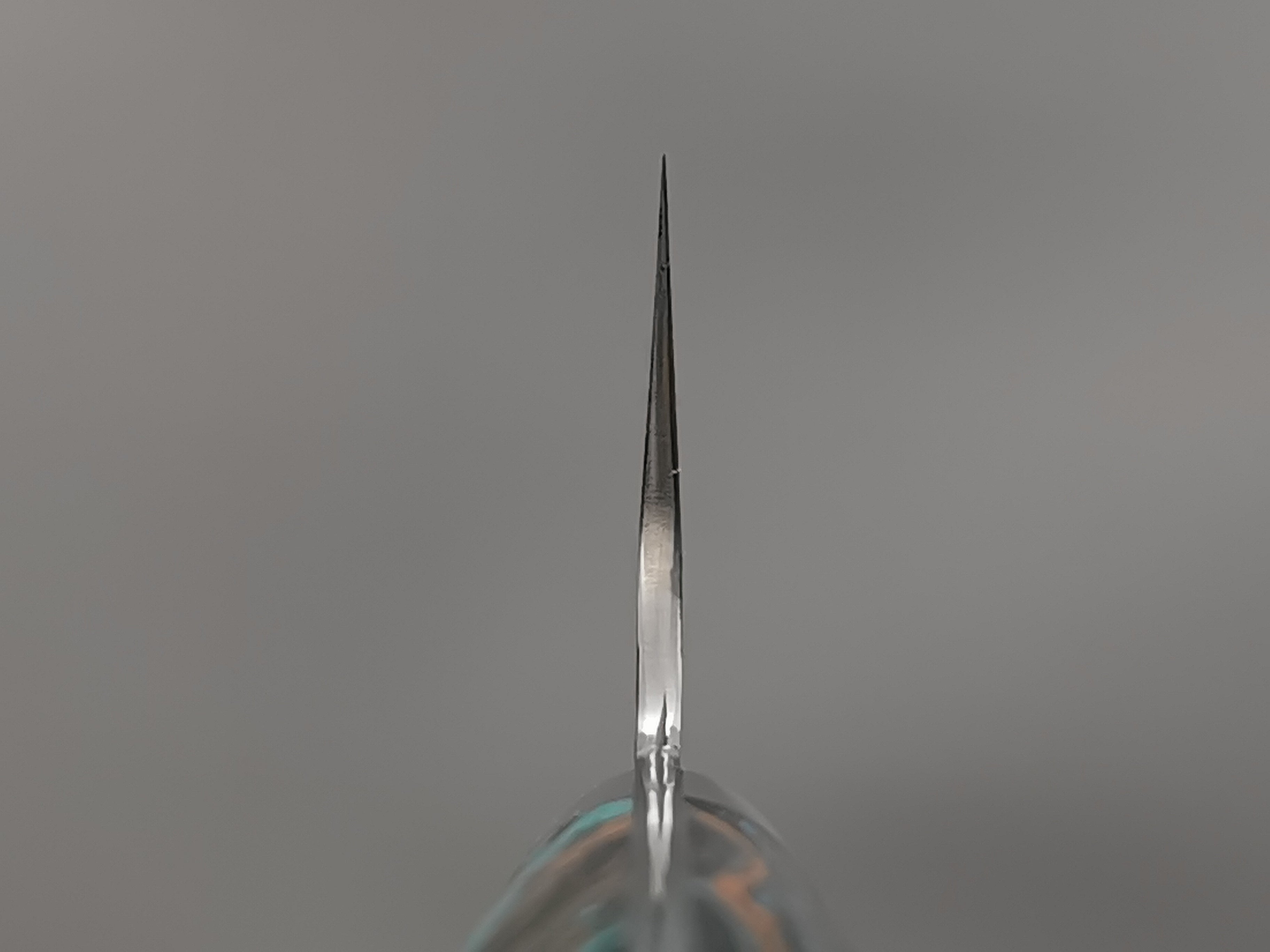 Nigara Hamono SG2 Tsuchime Santoku with Turquoise Handle