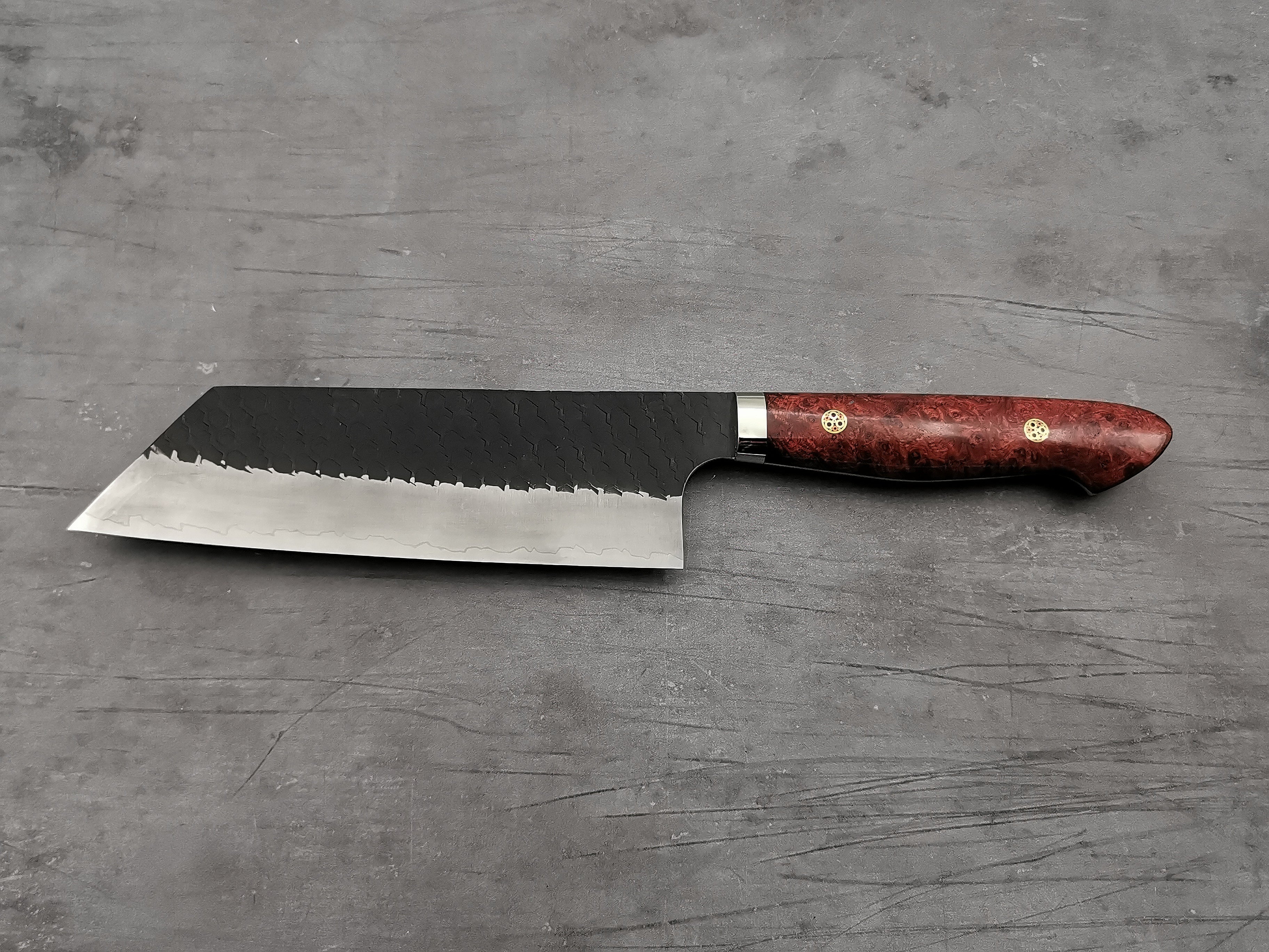 Nigara Hamono SG2 Tsuchime Kiritsuke Nakiri with Karin Wood Handle