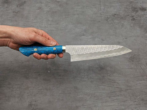 Nigara Hamono SG2 Tsuchime Gyuto 210mm with Turquoise Handle