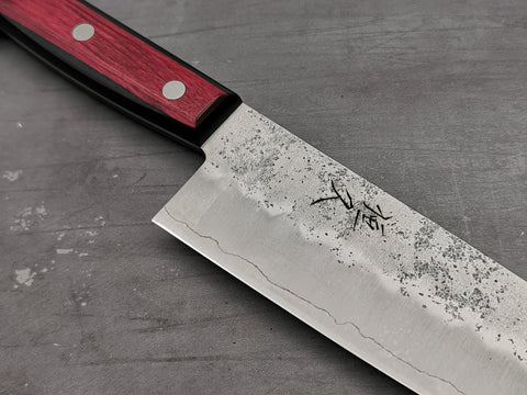 Tsunehisa Ginsan Nashiji Gyuto 210mm (Red Yo Handle)