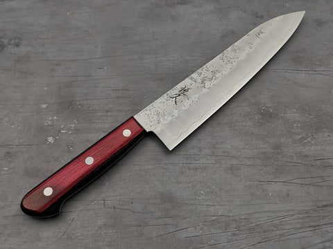 Tsunehisa Ginsan Nashiji Gyuto 210mm (Red Yo Handle)