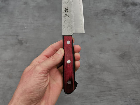 Tsunehisa Ginsan Nashiji Gyuto 210mm (Red Yo Handle)