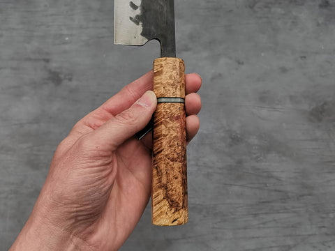 Fujiwara Denka 165mm Santoku with Letshandlethis custom handle