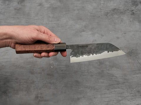 Fujiwara Denka 165mm Santoku with Letshandlethis custom handle