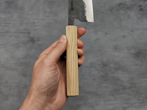 Fujiwara Denka 165mm Santoku with Konosuke Chestnut handle