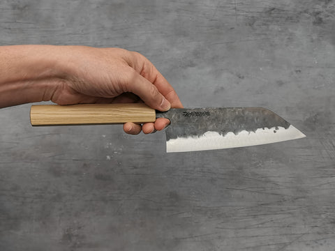 Fujiwara Denka 165mm Santoku with Konosuke Chestnut handle