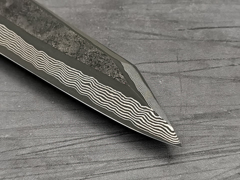 Nigara Hamono Silver 3 Damascus Kiritsuke Petty 150mm