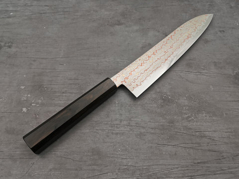 Hatsukokoro Hayabusa Blue #2 Rainbow Damascus Gyuto 210mm