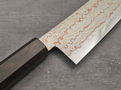 Hatsukokoro Hayabusa Blue #2 Rainbow Damascus Gyuto 210mm