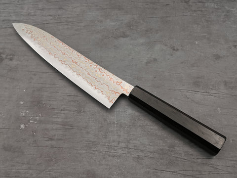 Hatsukokoro Hayabusa Blue #2 Rainbow Damascus Gyuto 210mm