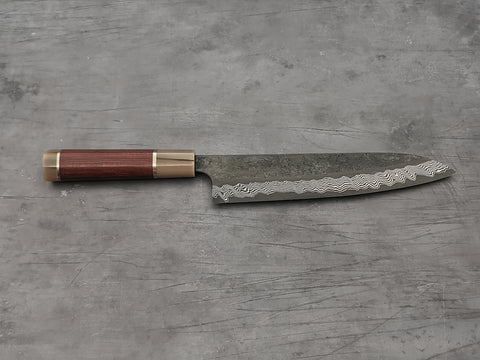 Nigara Hamono Silver 3 Damascus Gyuto 240mm (Swaritzia SPP handle)