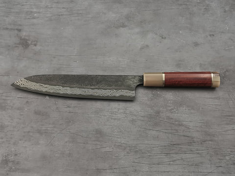 Nigara Hamono Silver 3 Damascus Gyuto 240mm (Swaritzia SPP handle)