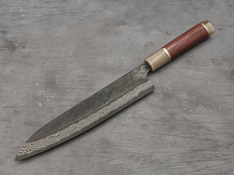 Nigara Hamono Silver 3 Damascus Gyuto 240mm (Swaritzia SPP handle)