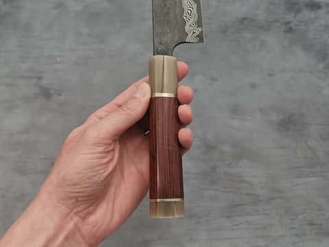 Nigara Hamono Silver 3 Damascus Gyuto 240mm (Swaritzia SPP handle)